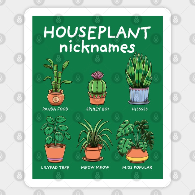 Houseplant Nicknames Sticker by GoshWow®